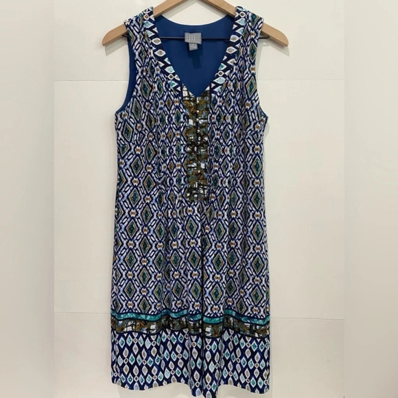 Rabbit Rabbit Rabbit Dress Size 6 Sleeveless Bohemian Pleated
Golf Beaded Button - Picture 4 of 14